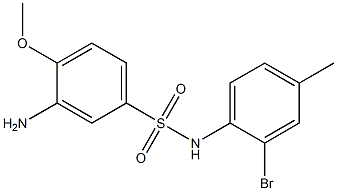3-amino-N-(2-bromo-4-methylphenyl)-4-methoxybenzene-1-sulfonamide 结构式