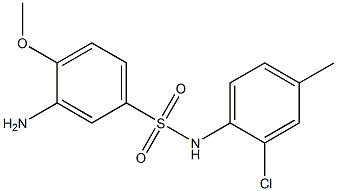 3-amino-N-(2-chloro-4-methylphenyl)-4-methoxybenzene-1-sulfonamide 结构式