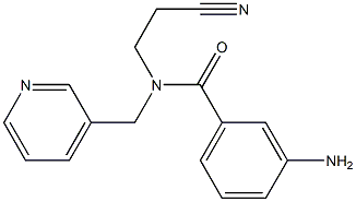 3-amino-N-(2-cyanoethyl)-N-(pyridin-3-ylmethyl)benzamide 结构式