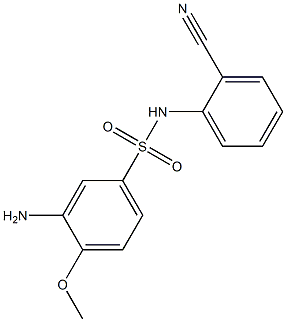 3-amino-N-(2-cyanophenyl)-4-methoxybenzene-1-sulfonamide 结构式