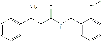 3-amino-N-(2-methoxybenzyl)-3-phenylpropanamide 结构式