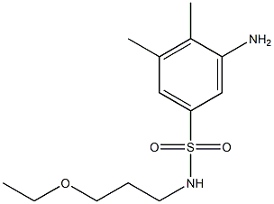 3-amino-N-(3-ethoxypropyl)-4,5-dimethylbenzene-1-sulfonamide 结构式