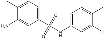 3-amino-N-(3-fluoro-4-methylphenyl)-4-methylbenzene-1-sulfonamide 结构式