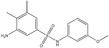 3-amino-N-(3-methoxyphenyl)-4,5-dimethylbenzene-1-sulfonamide 结构式