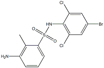 3-amino-N-(4-bromo-2,6-dichlorophenyl)-2-methylbenzene-1-sulfonamide 结构式