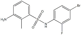 3-amino-N-(4-bromo-2-fluorophenyl)-2-methylbenzene-1-sulfonamide 结构式