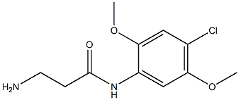 3-amino-N-(4-chloro-2,5-dimethoxyphenyl)propanamide 结构式