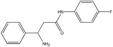 3-amino-N-(4-fluorophenyl)-3-phenylpropanamide 结构式