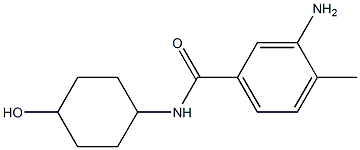 3-amino-N-(4-hydroxycyclohexyl)-4-methylbenzamide 结构式