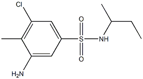 3-amino-N-(butan-2-yl)-5-chloro-4-methylbenzene-1-sulfonamide 结构式