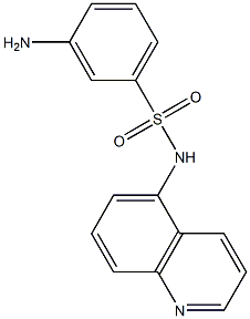 3-amino-N-(quinolin-5-yl)benzene-1-sulfonamide 结构式
