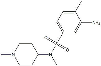 3-amino-N,4-dimethyl-N-(1-methylpiperidin-4-yl)benzene-1-sulfonamide 结构式