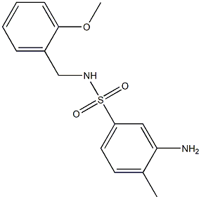 3-amino-N-[(2-methoxyphenyl)methyl]-4-methylbenzene-1-sulfonamide 结构式