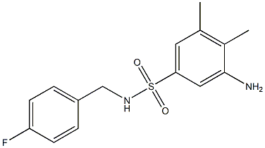 3-amino-N-[(4-fluorophenyl)methyl]-4,5-dimethylbenzene-1-sulfonamide 结构式