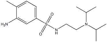 3-amino-N-{2-[bis(propan-2-yl)amino]ethyl}-4-methylbenzene-1-sulfonamide 结构式