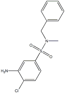 3-amino-N-benzyl-4-chloro-N-methylbenzene-1-sulfonamide 结构式