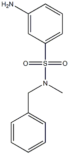 3-amino-N-benzyl-N-methylbenzene-1-sulfonamide 结构式