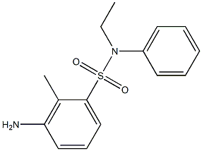 3-amino-N-ethyl-2-methyl-N-phenylbenzene-1-sulfonamide 结构式