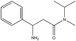 3-amino-N-isopropyl-N-methyl-3-phenylpropanamide 结构式