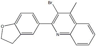 3-bromo-2-(2,3-dihydro-1-benzofuran-5-yl)-4-methylquinoline 结构式