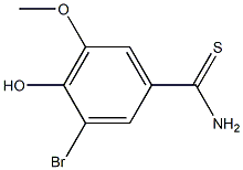 3-bromo-4-hydroxy-5-methoxybenzenecarbothioamide 结构式