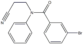 3-bromo-N-(2-cyanoethyl)-N-phenylbenzamide 结构式