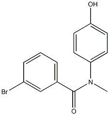 3-bromo-N-(4-hydroxyphenyl)-N-methylbenzamide 结构式