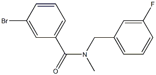 3-bromo-N-[(3-fluorophenyl)methyl]-N-methylbenzamide 结构式