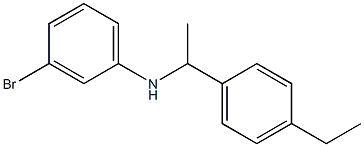 3-bromo-N-[1-(4-ethylphenyl)ethyl]aniline 结构式