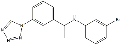 3-bromo-N-{1-[3-(1H-1,2,3,4-tetrazol-1-yl)phenyl]ethyl}aniline 结构式