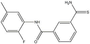 3-carbamothioyl-N-(2-fluoro-5-methylphenyl)benzamide 结构式