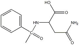 3-carbamoyl-2-(1-phenylacetamido)propanoic acid 结构式