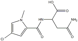 3-carbamoyl-2-[(4-chloro-1-methyl-1H-pyrrol-2-yl)formamido]propanoic acid 结构式