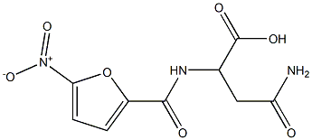3-carbamoyl-2-[(5-nitrofuran-2-yl)formamido]propanoic acid 结构式