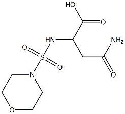 3-carbamoyl-2-[(morpholine-4-sulfonyl)amino]propanoic acid 结构式