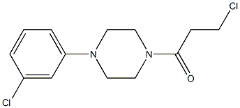 3-chloro-1-[4-(3-chlorophenyl)piperazin-1-yl]propan-1-one 结构式