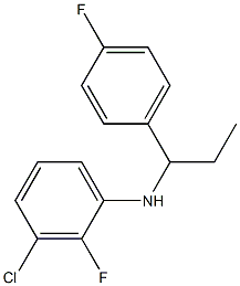 3-chloro-2-fluoro-N-[1-(4-fluorophenyl)propyl]aniline 结构式