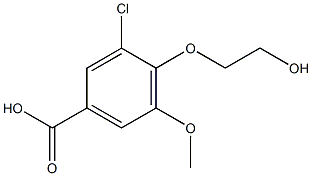 3-chloro-4-(2-hydroxyethoxy)-5-methoxybenzoic acid 结构式