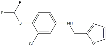 3-chloro-4-(difluoromethoxy)-N-(thiophen-2-ylmethyl)aniline 结构式