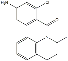 3-chloro-4-[(2-methyl-1,2,3,4-tetrahydroquinolin-1-yl)carbonyl]aniline 结构式