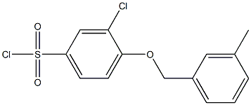 3-chloro-4-[(3-methylphenyl)methoxy]benzene-1-sulfonyl chloride 结构式