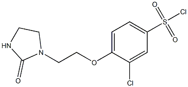 3-chloro-4-[2-(2-oxoimidazolidin-1-yl)ethoxy]benzene-1-sulfonyl chloride 结构式