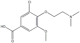 3-chloro-4-[2-(dimethylamino)ethoxy]-5-methoxybenzoic acid 结构式