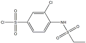 3-chloro-4-ethanesulfonamidobenzene-1-sulfonyl chloride 结构式