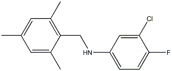 3-chloro-4-fluoro-N-[(2,4,6-trimethylphenyl)methyl]aniline 结构式