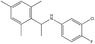 3-chloro-4-fluoro-N-[1-(2,4,6-trimethylphenyl)ethyl]aniline 结构式