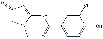 3-chloro-4-hydroxy-N-(1-methyl-4-oxo-4,5-dihydro-1H-imidazol-2-yl)benzamide 结构式