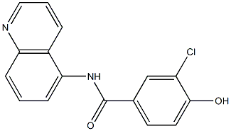 3-chloro-4-hydroxy-N-(quinolin-5-yl)benzamide 结构式