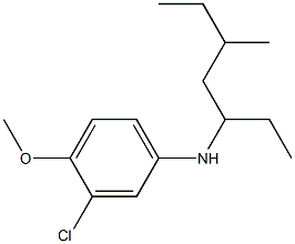 3-chloro-4-methoxy-N-(5-methylheptan-3-yl)aniline 结构式