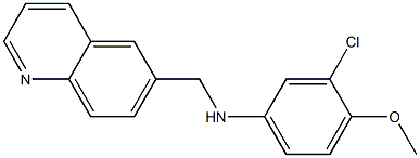 3-chloro-4-methoxy-N-(quinolin-6-ylmethyl)aniline 结构式